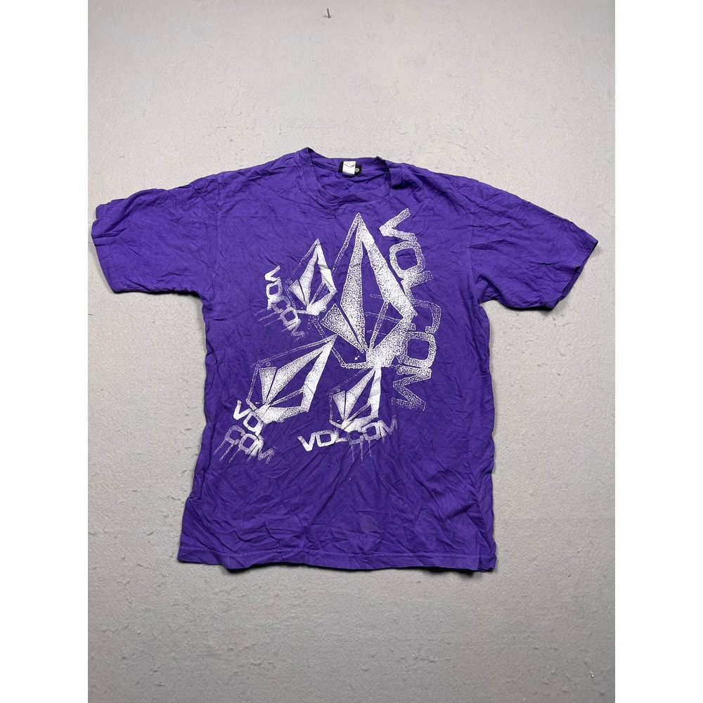 Volcom T Shirt Cotton Purple Graphic Size M Mens